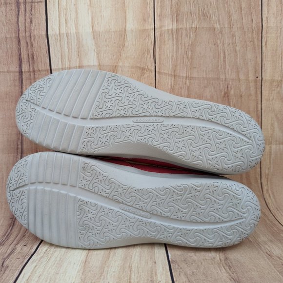 ROCKPORT Emalyn Casual Slip-On Flat Sneaker Coral Sz 8.5 Metallic Heel - Picture 9 of 10